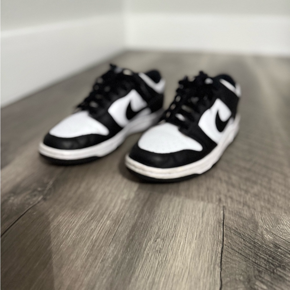 Nike Black and White Dunk Low Sneakers